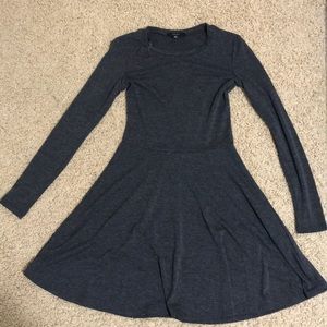 Charcoal forever 21 long sleeve skater dress